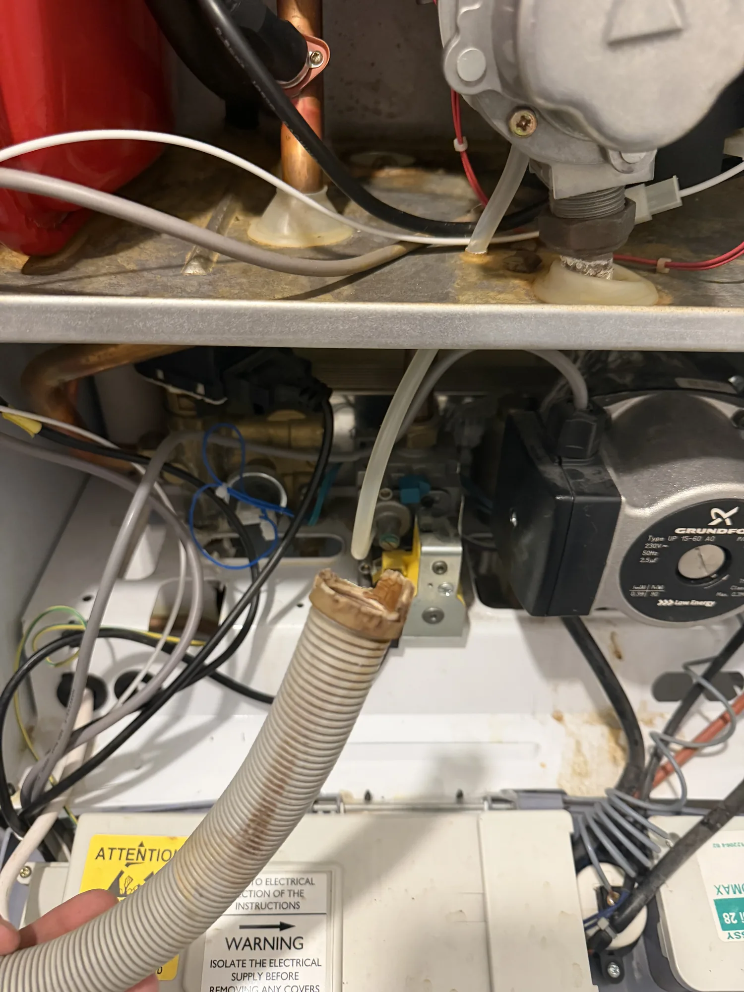 Boiler repair detail in Forth Valley
